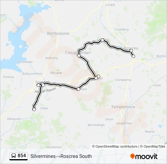 854 Bus Line Map