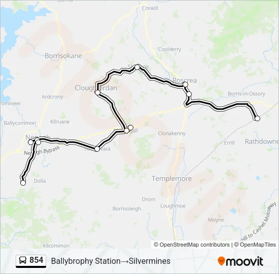 854 Bus Line Map