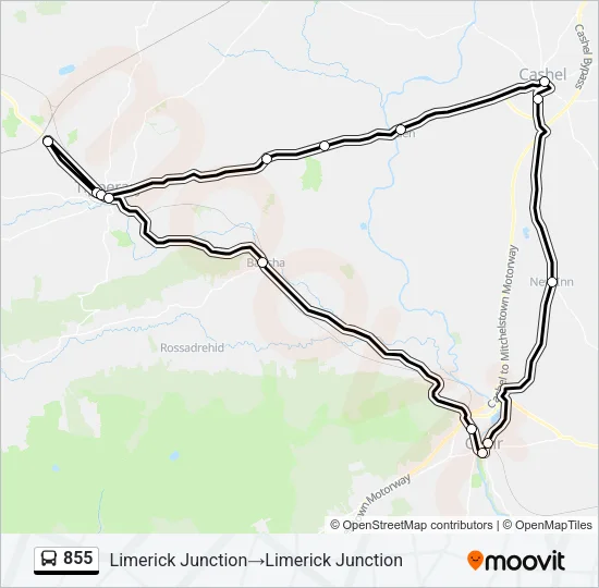 855 Bus Line Map