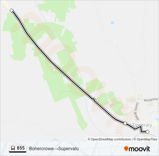 855 bus Line Map