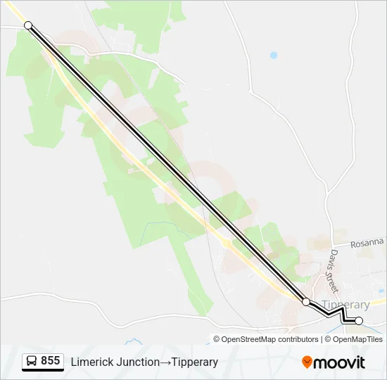 855 Bus Line Map