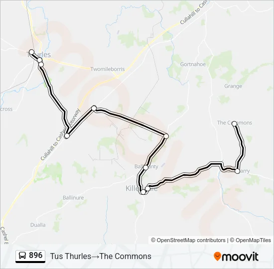 896 Bus Line Map