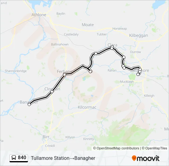 840 Bus Line Map