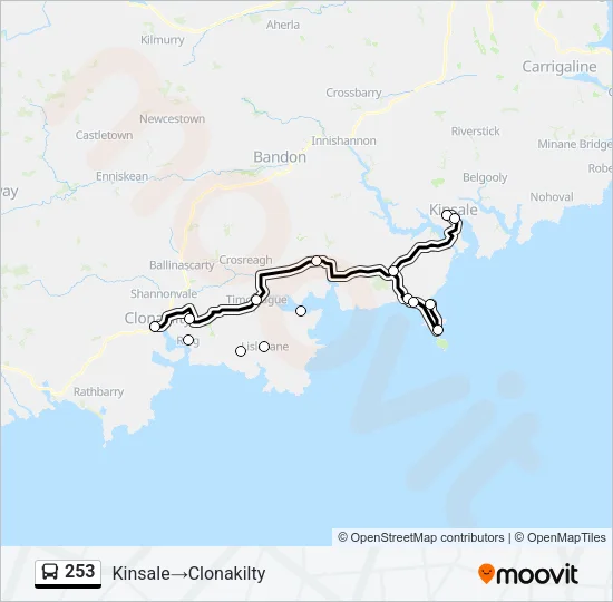 253 Bus Line Map
