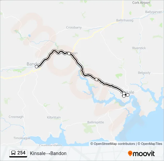 254 Bus Line Map