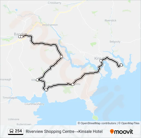 254 Bus Line Map