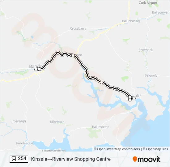254 Bus Line Map