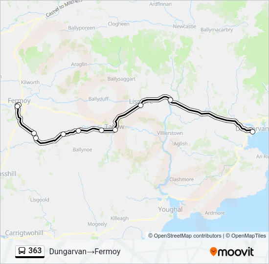 363 Bus Line Map