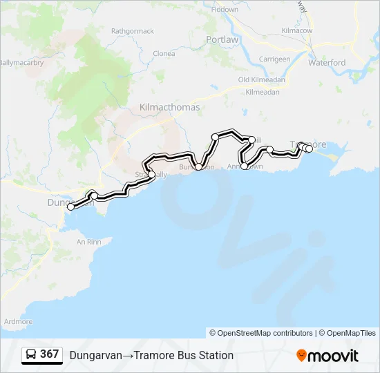 367 Bus Line Map