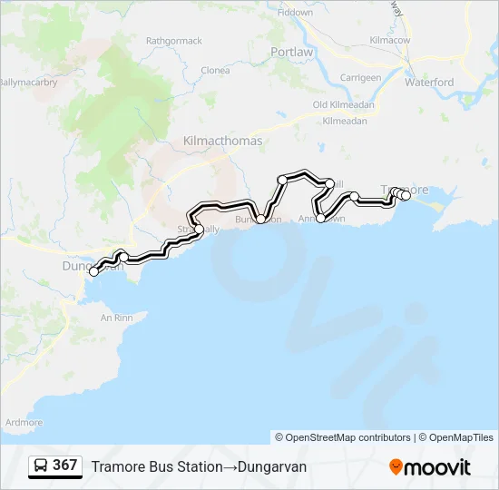 367 Bus Line Map