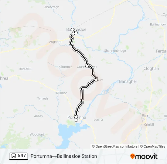 547 Bus Line Map