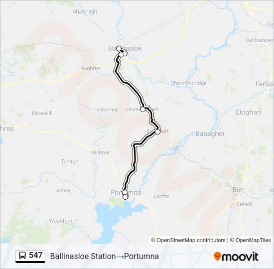 547 Bus Line Map