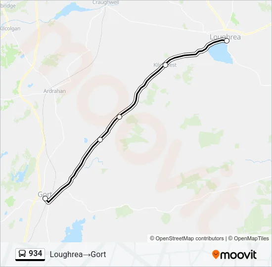 934 Bus Line Map