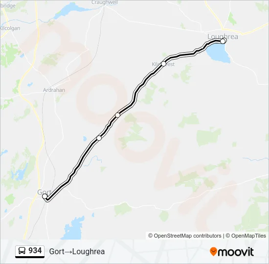934 Bus Line Map