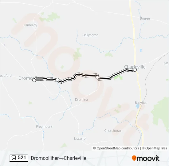 521 Bus Line Map