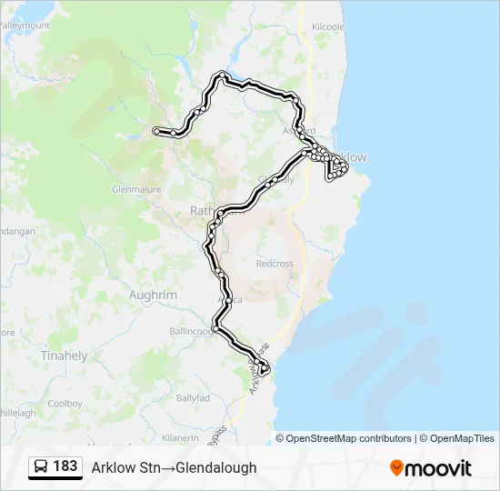 183 Route: Schedules, Stops & Maps - Arklow Train Station‎→Glendalough ...