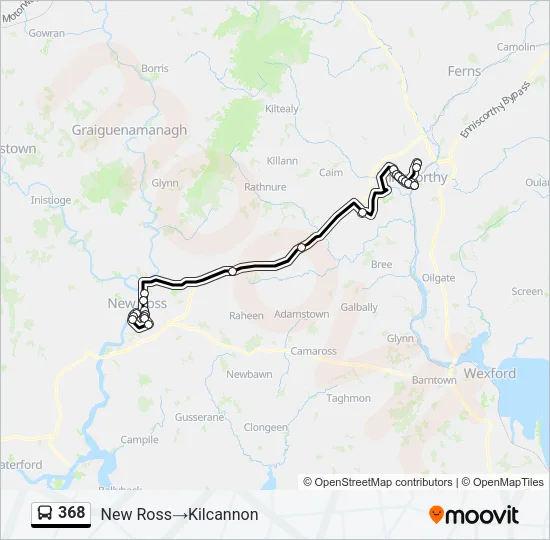368 Bus Line Map