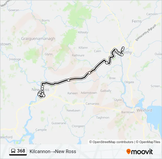 368 Bus Line Map