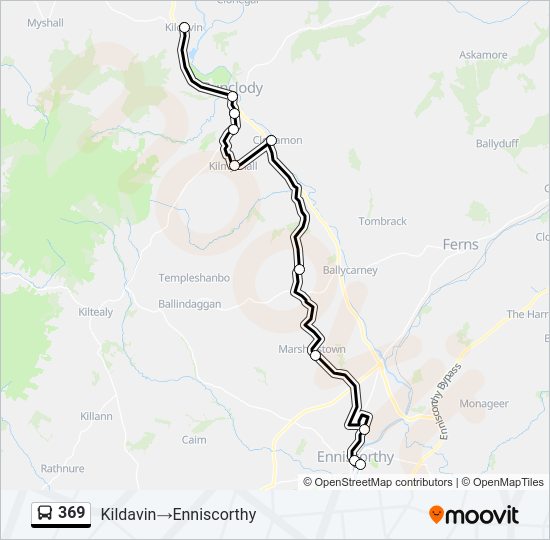 369 bus Line Map