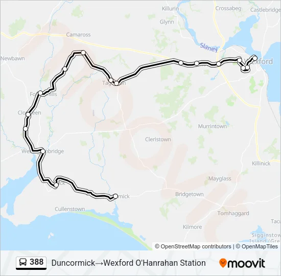 388 Bus Line Map