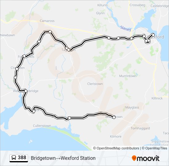 388 bus Line Map