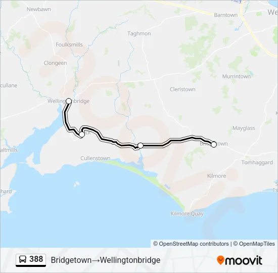 388 Bus Line Map