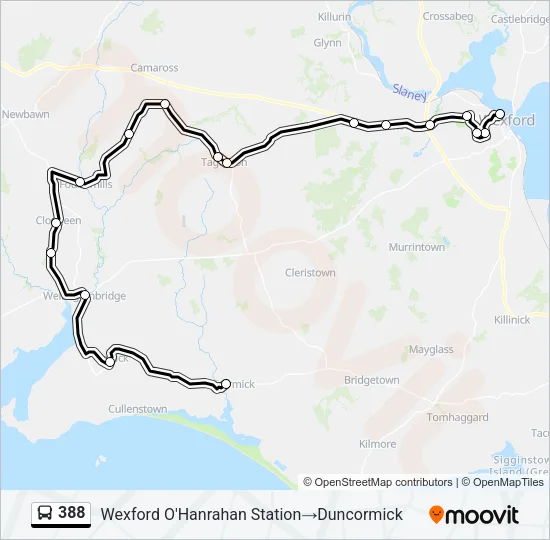 388 Bus Line Map