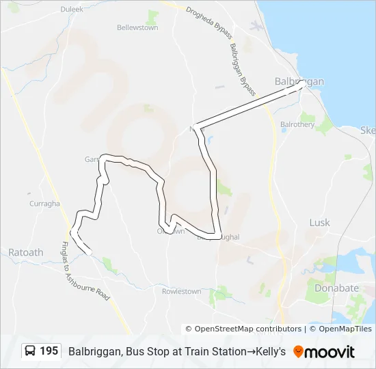 Bus 195 Route Map 195 Route: Schedules, Stops & Maps - Balbriggan, Bus Stop At Train  Station‎→Kelly's (Updated)