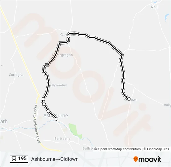 195 Bus Line Map