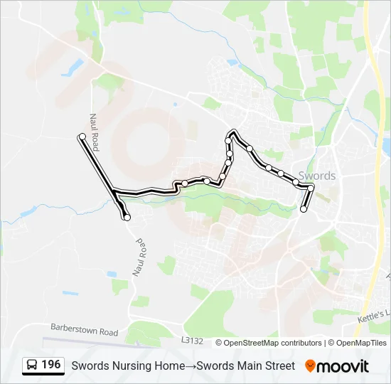 196 Bus Line Map