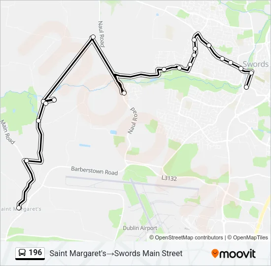 196 Bus Line Map