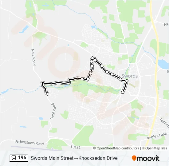 196 Bus Line Map