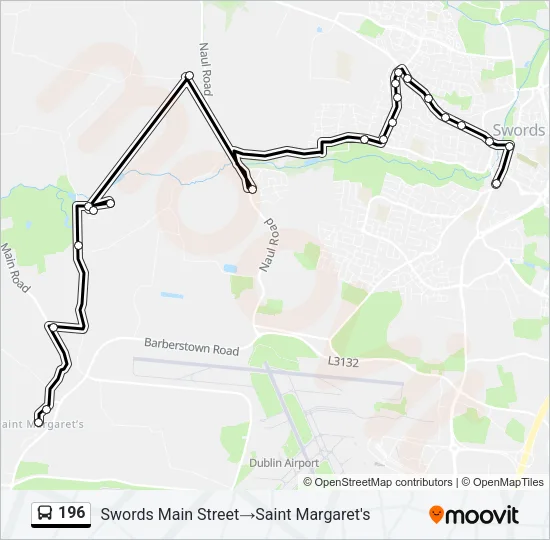 196 Bus Line Map