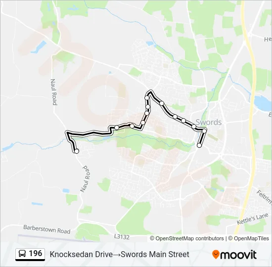 196 Bus Line Map