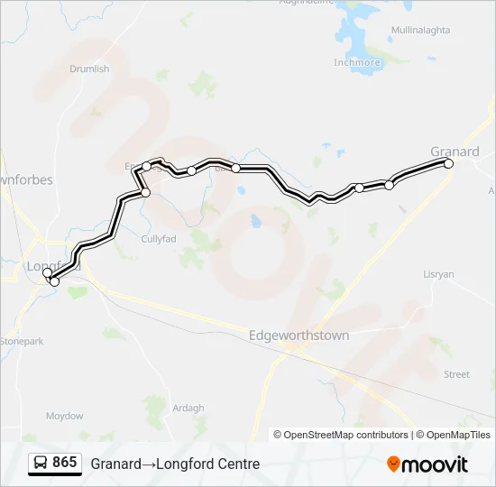 865 Bus Line Map