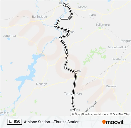 850 Bus Line Map