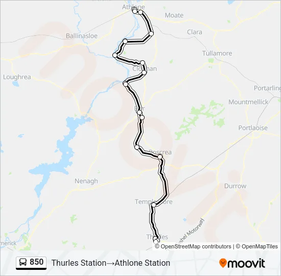 850 Bus Line Map