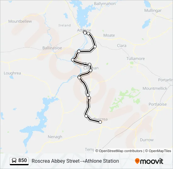 850 Bus Line Map