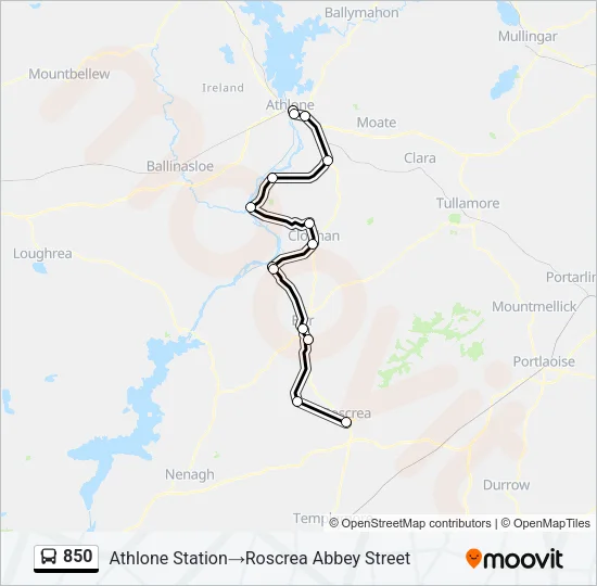 850 Bus Line Map