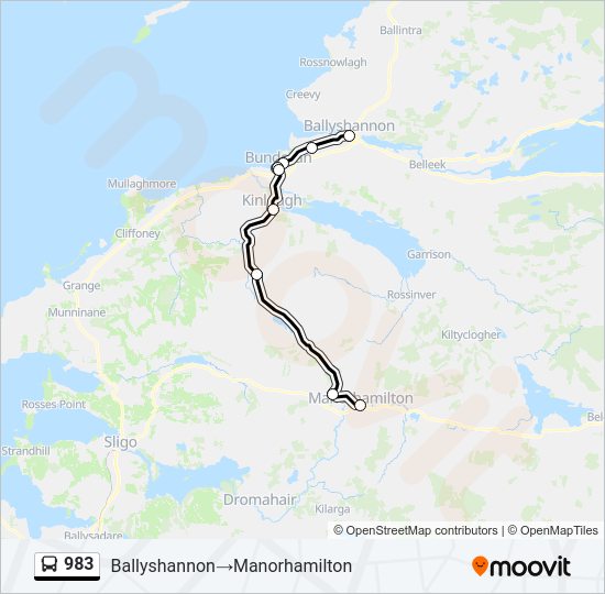 983 bus Line Map