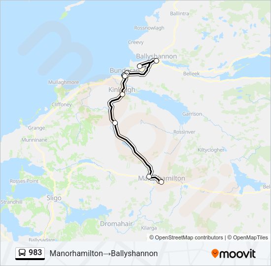 983 Bus Line Map