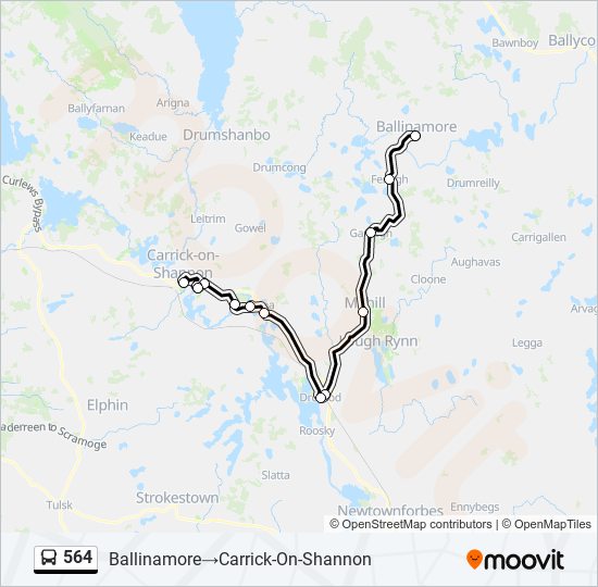 564 Route: Schedules, Stops & Maps - Ballinamore‎→Carrick-On-Shannon ...