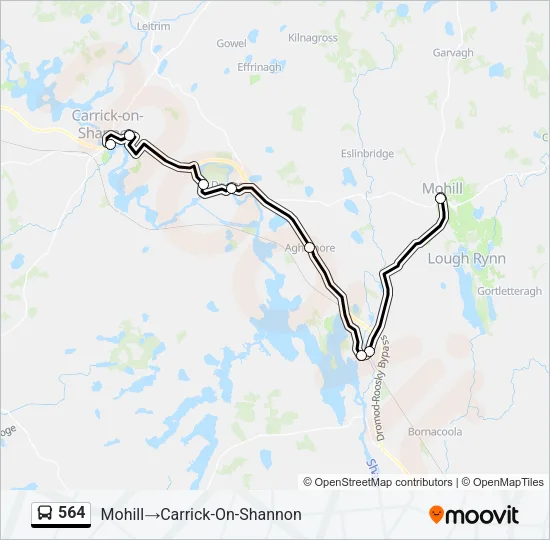 564 Bus Line Map