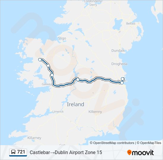 721 Bus Line Map