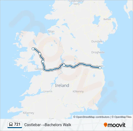 721 Bus Line Map
