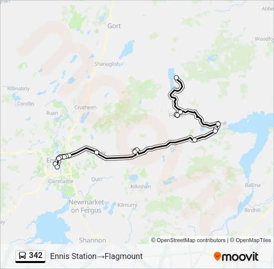 342 Bus Line Map