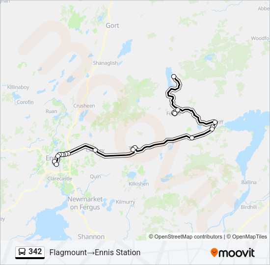 342 Bus Line Map