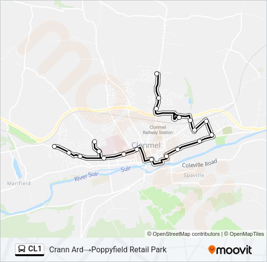 CL1 Bus Line Map