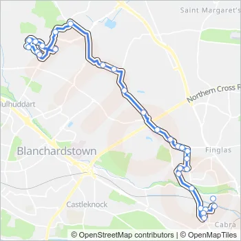 40E Bus Line Map