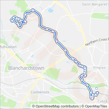 40E Bus Line Map